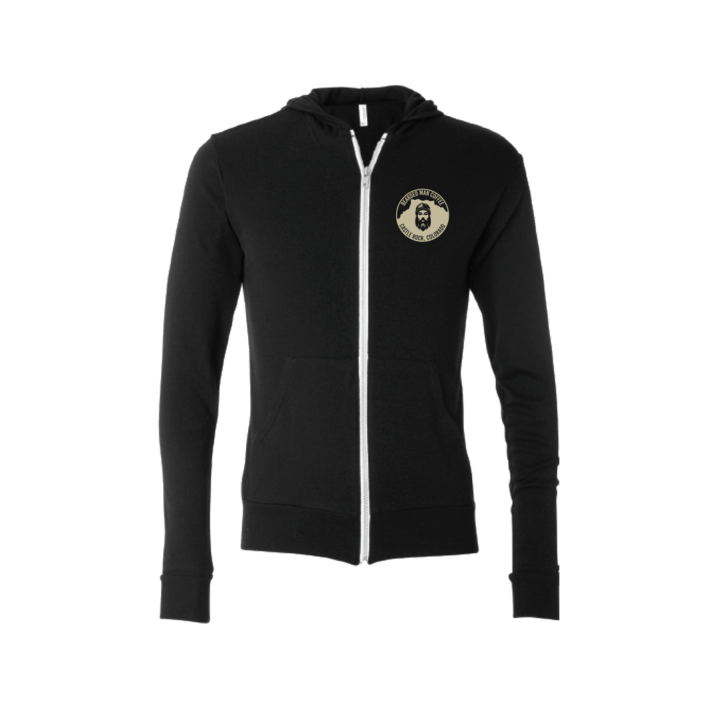 Black Lightweight Full Zip Hoodie