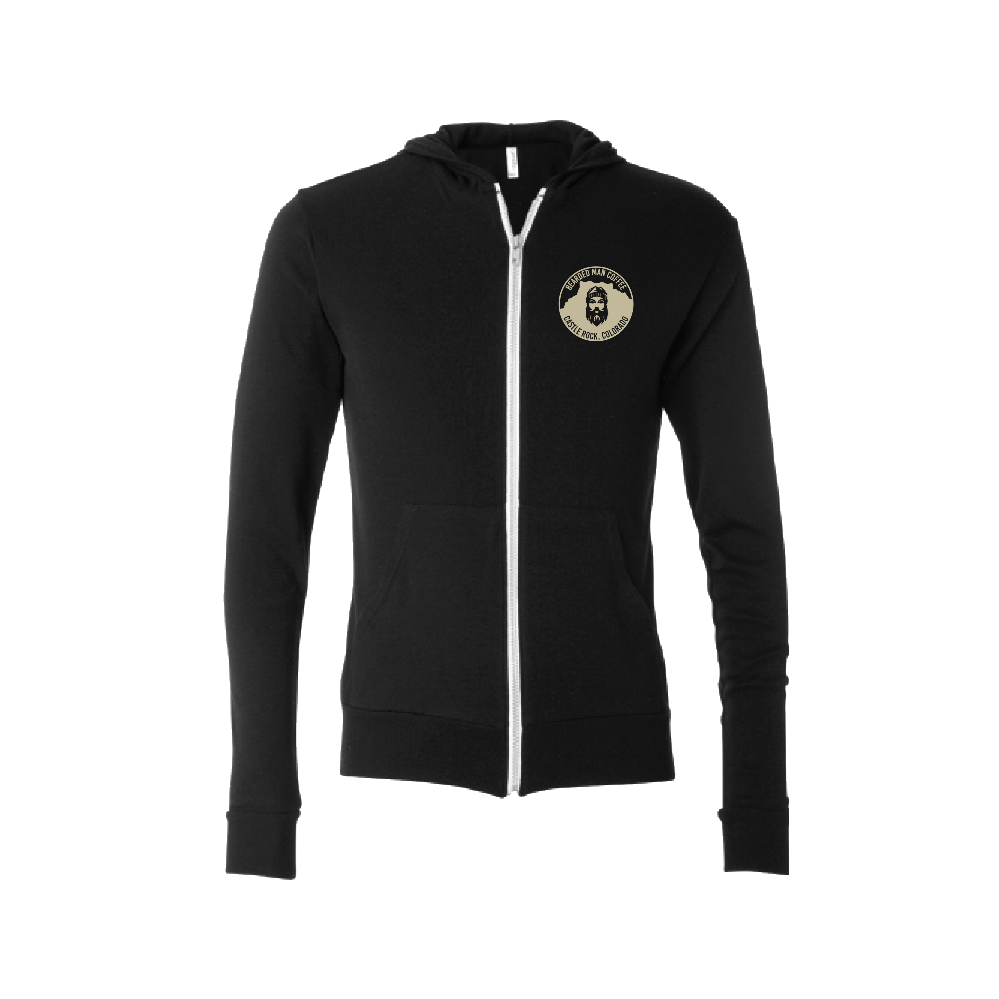 Black Lightweight Full Zip Hoodie