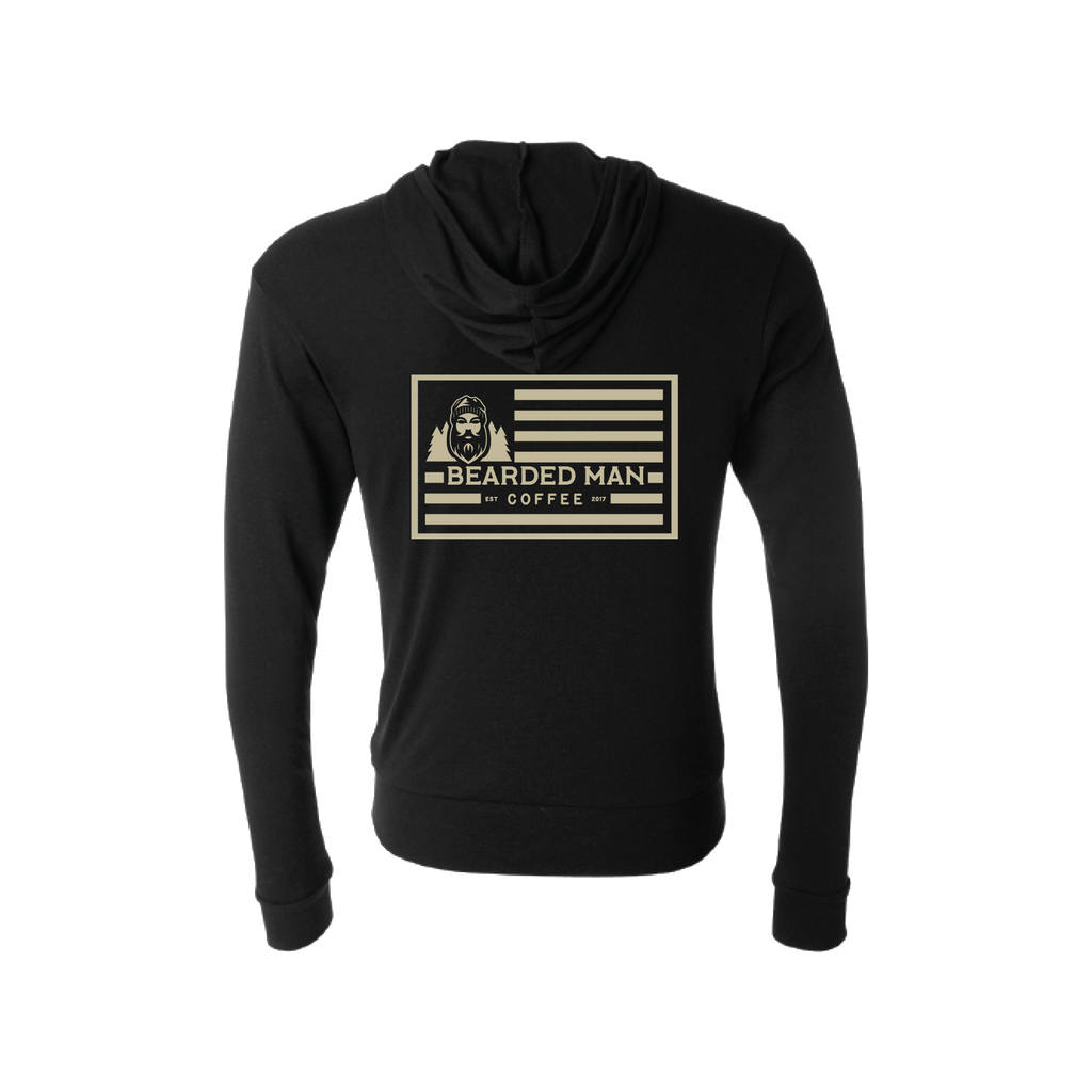 Black Lightweight Full Zip Hoodie